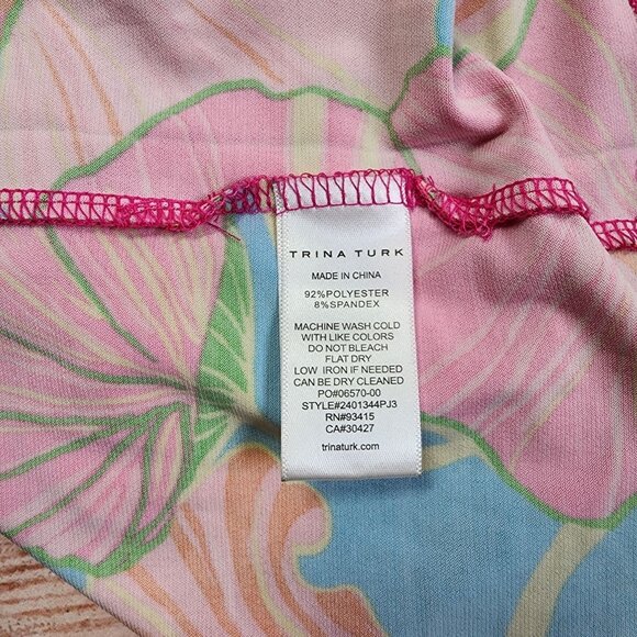 Trina Turk Womens Medium Milan Gingko Halter Floral Maxi Dress NWT - Picture 5 of 8